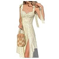 Floral Strap Dress Summer Backless Party Robe