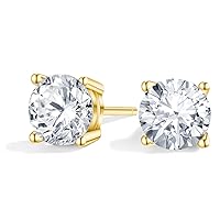 Moissanite Earrings Lab Created Diamond 925 Sterling Silver Stud for Men Women Jewelry Gifts