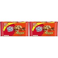 CHIPS AHOY! Chewy Chocolate Chip Cookies with Reese's Peanut Butter Cups, Family Size, 14.25 oz (Pack of 2)
