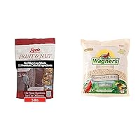 Lyric Fruit and Nut Wild Bird Seed - High Energy Wild Bird Food Mix - Attracts Woodpeckers, Chickadees & Other Songbirds - 5 lb Bag & Wagner's 57075 Safflower Seed Wild Bird Food, 5-Pound Bag