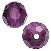 200pcs Adabele Austrian 6mm Faceted Loose Round Crystal Beads Amethyst Compatible with 5000 Swarovski Crystals Preciosa SS2R-611