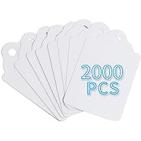 Unstrung Marking Tags,2000 Pcs Price Tags,1.75 x 1.1 Inches,White Merchandise Tags for Sale