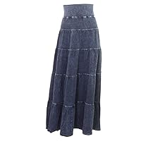 Hard Tail Women's Cotton Tiered Maxi Skirt (Style T-231)