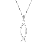 The Jewellery Stockroom Sterling silver ichthys fish pendant