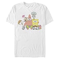 Nickelodeon Big & Tall Spongebob Squarepants Group Squared Men's Tops Short Sleeve Tee Shirt