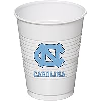 U of N Carolina 16oz Cup 8ct, One Size, Clear
