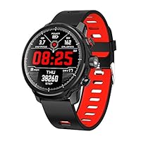 New Smart Watch IP68 Waterproof Multi-Sport Mode Heart Rate Monitoring Weather Forecast Smartwatch (Red)
