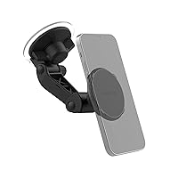 ROKFORM - Adjustable Magnetic Windshield Phone Holder, Compatible with MagSafe Phone Cases and Cases, Strong Suction Cup, 210° Tilt, 360° Rotation