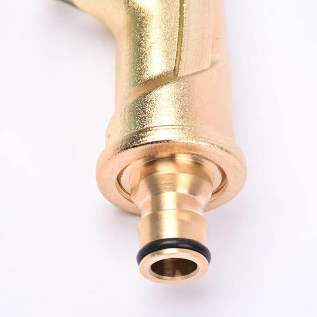 All-Copper Electroplating Local Gold Extension Rod car wash Water Gun Household car wash Brush car Water Gun (Gold)