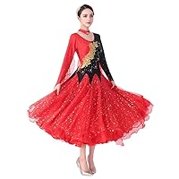 Tailored Ballroom Dance Competition Dress Waltz Dress for Women Modern Dance Dress Tango Dress