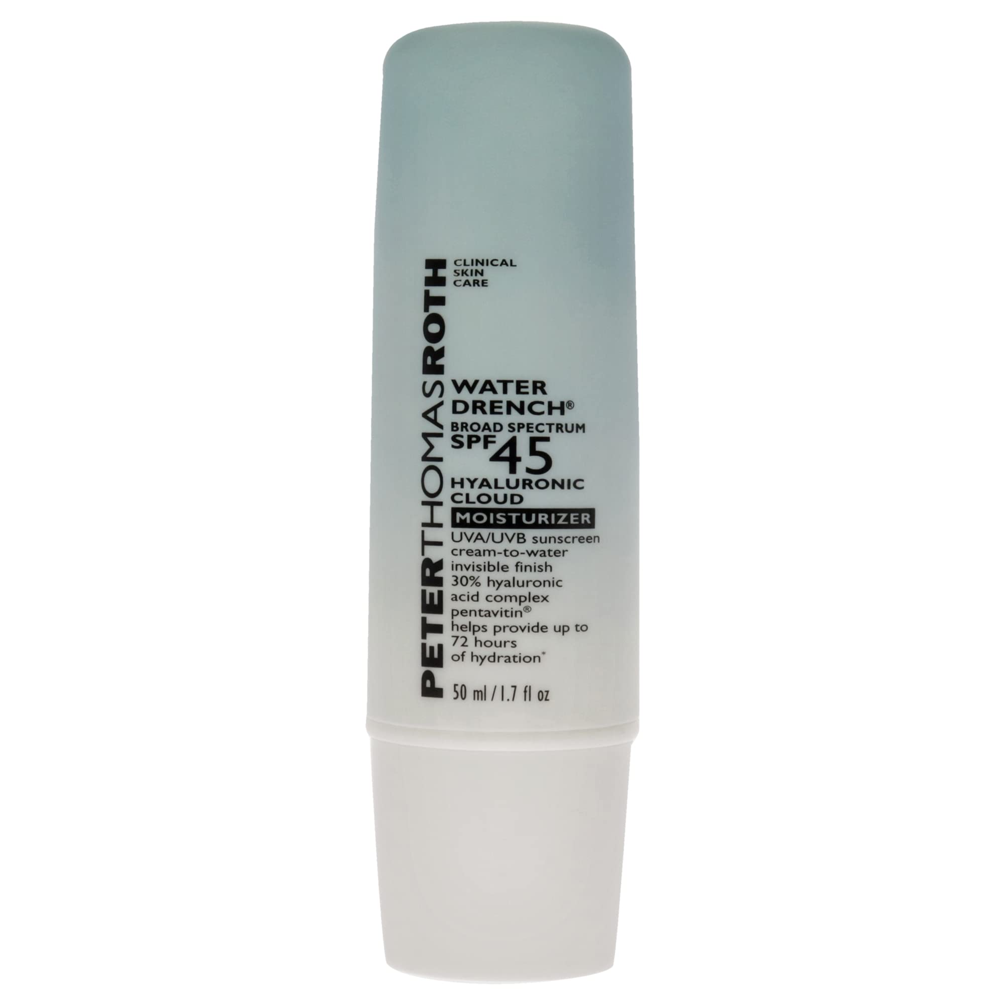 Peter Thomas Roth | Water Drench Broad Spectrum SPF 45 Hyaluronic Cloud Moisturizer | SPF Moisturizer For Face, Lightweight Sunscreen For Face