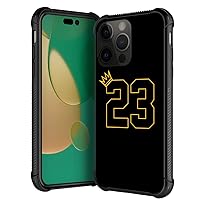 TnXee Case Compatible with iPhone 14,Basketball King 23 14 Cases for Boys/Men,Fashoin Four Corners Shock Absorption Non-Slip Stripe Soft TPU Bumper Frame Case Compatible with iPhone 14 6.1 inch