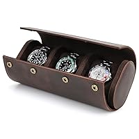 Watch Display Case,Watch Storage Case for Storage Travel & Display,Versatile Oval Three-Position Leather Box for Travel & Storage, Suitable for 62Mm Dials & 6.5