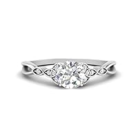 Choose Your Gemstone Celtic Knot Split Diamond CZ Ring sterling silver Round Shape Petite Engagement Rings Ornaments Surprise for Wife Symbol of Love Clarity Comfortable US Size 4 to 12