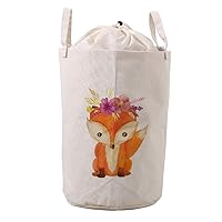 Large Laundry Hamper Basket Lovely Baby Fox Clothing Storage Bins Boxes Organizer Foldable Waterproof Nursery Hamper with Handles