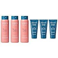 Men's Body Wash Fig Shower Gel 16 Fl Oz (3 Pack) + Face Wash Cleanser 5.1 Fl Oz (3 Pack)