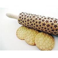 EMBOSSING ROLLING PIN STAR LASER ENGRAVED DOUGH ROLLER for EMBOSSED COOKIES MOVIE FAN GIFT
