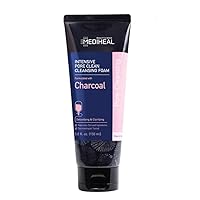 Mediheal Charcoal Intensive Pore Clean Cleansing Foam 150ml (5 fl.oz.) - Formulated with Charcoal, Pore Clean and Purifying Facial Foam Cleanser, Sebum Control, Removes Skin Wastes