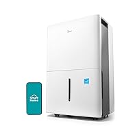 Midea 4,500 Sq. Ft. Energy Star Certified Dehumidifier With Reusable Air Filter 50 Pint 2019 DOE (Previously 70 Pint) - Ideal For Basements, Large & Medium Sized Rooms, And Bathrooms (White)