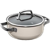 Wmf WMF Fusion Tech W0516675290 Low Casserole 7.9 inches (20 cm) MQ (Milky Quartz) IH Gas Fire Compatible Waterless Pot