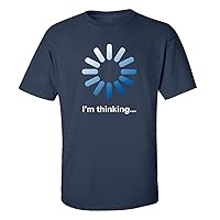 Men's I'm Thinking Funny Buffering Processing Short Sleeve Graphic T-Shirt