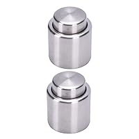 BESTOYARD Metal Wine Stoppers 2pcs Fresh Bottle Stopper Stainless Steel Stopper Wine Sealer Preserver Steel Wine Bottle Corks Vacuum Wine Pump Bottle Sealing Plug Wine Stopper Food Grade