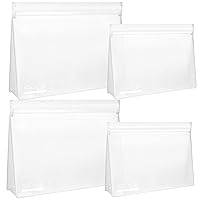 4 Pack Leakproof Clear Toiletry bags, TSA Approved Quart Size Zipper Bags, BPA Free Travel Makeup Cosmetic Bags for Women Men, Carry on Airport Airline Compliant Bags