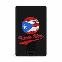 Puerto Rico Baseball Ball USB Flash Drive Credit Card Design Memory Stick U Disk Thumb Business Gift 32G