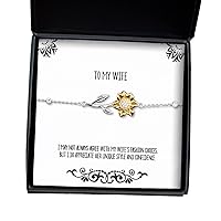 Fun Wife Gifts, I May not Always Agree with My Wife's Fashion Choices, but I do, Useful Sunflower Bracelet for Wife from Husband, Gift Ideas for Husband, Best Gifts for Husband, Unique Gifts for