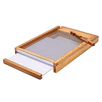 Beehive Screened Bottom Board Dipped in 100% Beeswax,Screened Bottom Board with Solid Wood (8-Frame)
