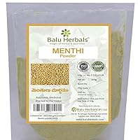 2 X Balu Herbals Menthulu - Fenugreek, Methi, Menthi, Trigonella Foenum-Graecum, Greek Hayseed Powder 100g