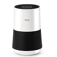 Winix A231 Tower H13 True HEPA 4-Stage Air Purifier, Perfect for Home office, Home classroom, Bedroom and Nursery, White and Charcoal Grey Small