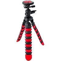 Xit XT12FLXTR 12-Inch Flexible Tripod with Flexible, Wrapable Legs, Quick Release Plate and Bubble Level (Red/Black) Xit XT12FLXTR 12-Inch Flexible Tripod with Flexible, Wrapable Legs, Quick Release Plate and Bubble Level (Red/Black)