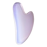 Opalite Jade Gua Sha Facial Massager, Anti- Aging Skin Care Tool, Contours Jawline and Cheekbones, Reduces Inflammation and Fine Lines