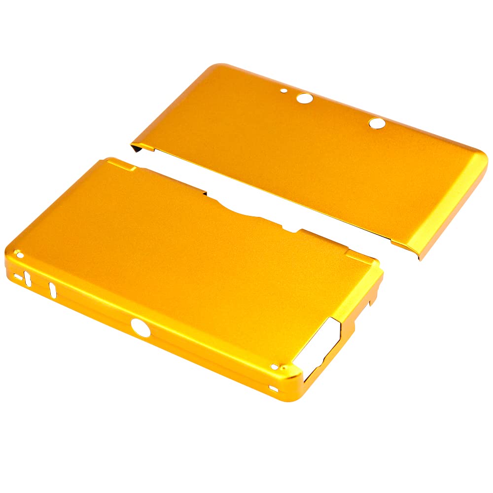 OSTENT Anti-Shock Hard Aluminum Metal Box Cover Case Shell for Nintendo 3DS Console (Gold)