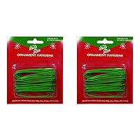 Brite Star Metal Ornament Hooks, 50 Count, Green (Pack of 2)