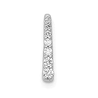 14k White Gold Diamond Fancy Chain Slide Jewelry for Women