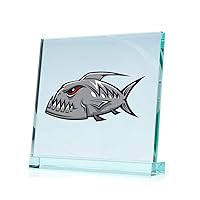 Decal Stickers Angry Gray Racing Piranha Tablet Laptop Weatherproof Sports car Bicycles XRZZ5 Full Color Print (5X2,5)