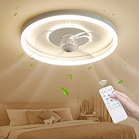 52 W Petal LED Ceiling Light Fan Ceiling Fan Dimmable with Remote Control Ceiling Lamp Lighting Acrylic Bedroom Living Room Kitchen Children's Room Ceiling Light Modern Quiet Fan Light