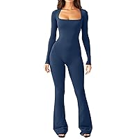 Oversized Summer Yoga Romper Women Flare Sexy Solid Cozy Overalls Womans Wrap Expandable Waist Stretch Light