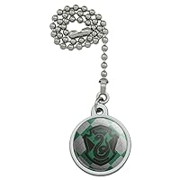 GRAPHICS & MORE Harry Potter Slytherin Plaid Sigil Ceiling Fan and Light Pull Chain