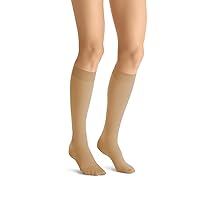 Opaque SoftFit 15-20 mmHg Closed Toe Knee High Compression Stocking, Honey, Small