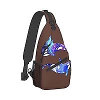 Orca Killer Whale Print Trendy Casual Daypack Versatile Crossbody Backpack Shoulder Bag Fashionable Chest Bag