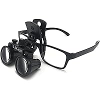 Magnifyiglasses,Binocular Loupe Magnifier, 2.5X 3.5X Magnification Clip Magnifyiadjustable Interpupillary Distance, Suitable for Hospitals, Outpatient