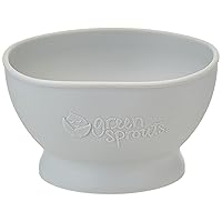 green sprouts Feeding Bowl made from Silicone | Gently transitions baby to pureed food | Easy to hold, Durable, Unbreakable, Heat-resistant silicone, Dishwasher safe