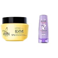 L'Oreal Paris Elvive Total Repair 5 Damage-Erasing Balm, 8.5 Ounce and Hyaluron Plump Hydrating Conditioner, 12.6 Fl Oz