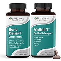 Visibili-T with Bone Densi-T - Eye Health & Vision Support Supplement - Lutein, Chromium, Carrot Root, Bilberry, Ginkgo Biloba, Grape Seed Extract, Lycopene, Zeaxanthin & Vitamin A - 120 Capsules