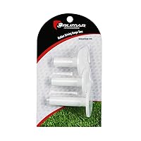 White Rubber Driving Range Golf Tees for Range Mats (3 Pack), 2-inch, 2.5-inch and 2.75-inch Heights for Indoor or Outdoor Use