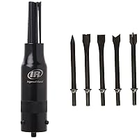 Ingersoll Rand EC400-NS Edge Series Needle Scaler Attachment & 9500 Chisel Bit Kit for 114GQC Edge Series Air Hammer, 5 Piece Set Includes Tapered Punch