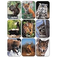 Eureka Wildlife Animals Stickers, 36 Stickers
